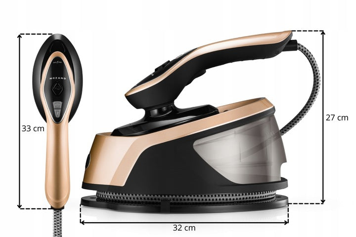 STEAMER STEAM IRON CLOTHES STEAMER CERAMIC FOOT 2500W 35 g/min Dominant color yellow/gold