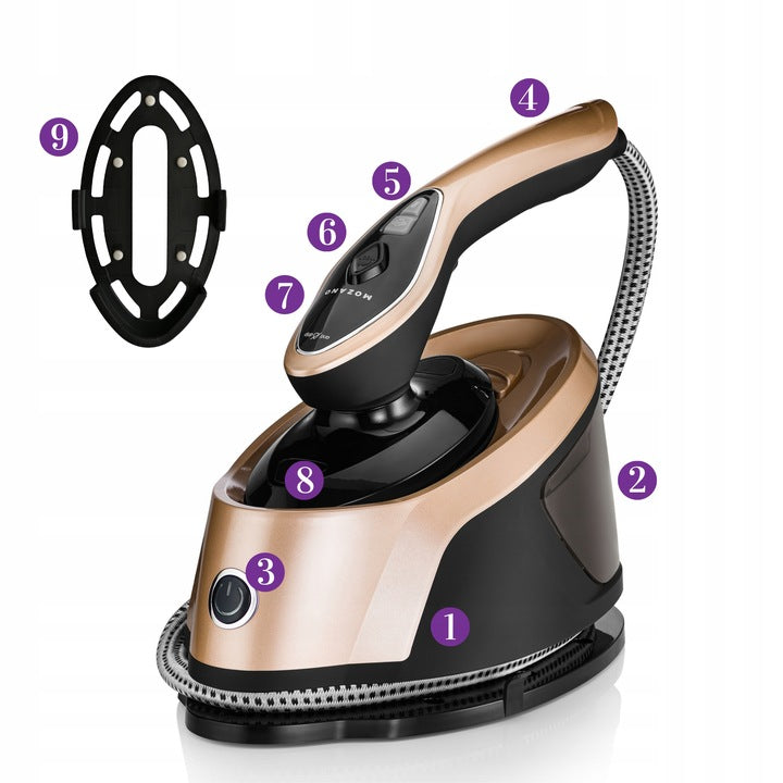 STEAMER STEAM IRON CLOTHES STEAMER CERAMIC FOOT 2500W 35 g/min Power 2500 W