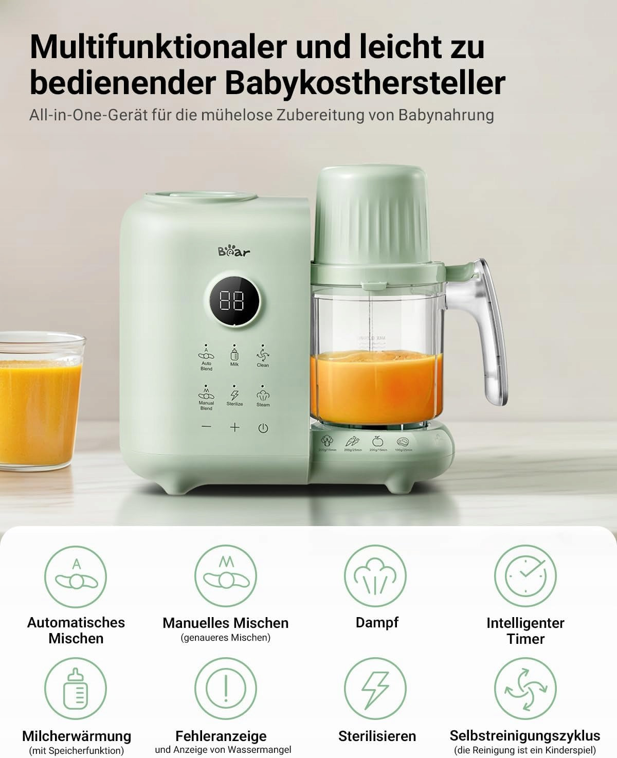 STEAMER WITH BLENDER 300W FOR INFANT MEALS 6IN1 PREMIUM Manufacturer code SJJ-R03B5FWQF