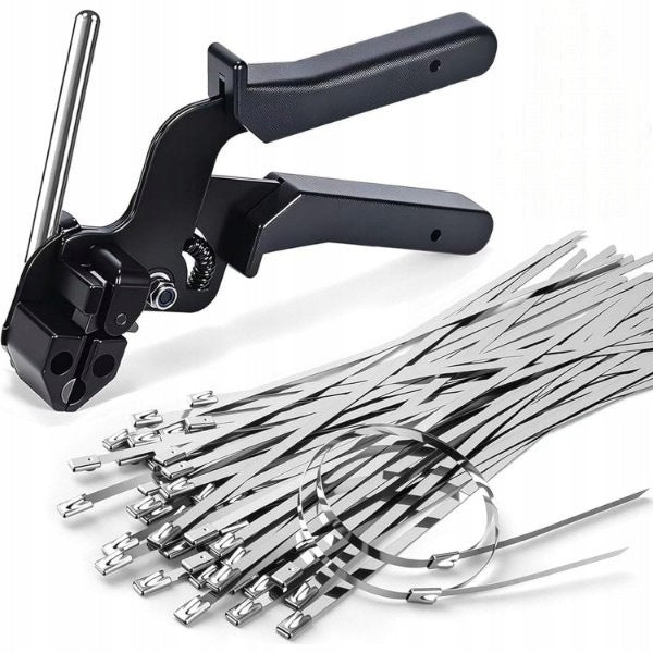 STEEL BAND PLIERS CRIMPING MACHINE 12MM + 100 BANDS