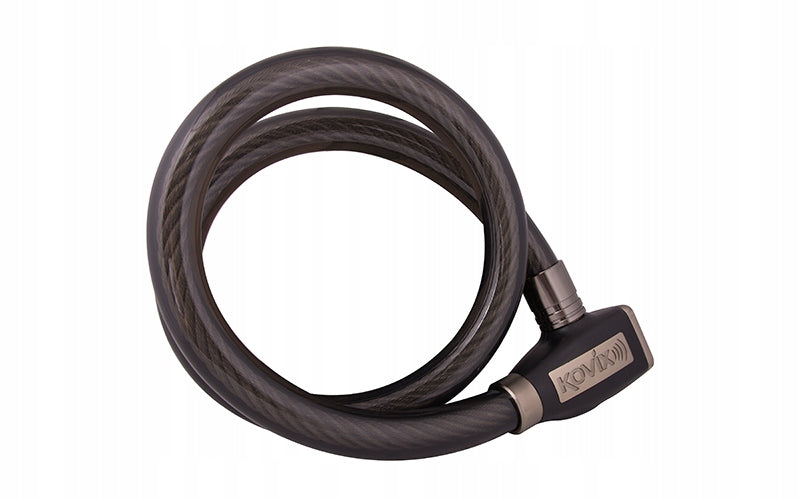 STEEL CABLE WITH ALARM KOVIX KWL24-110 WHEEL LOCK MOTORCYCLE BIKE Kind cord