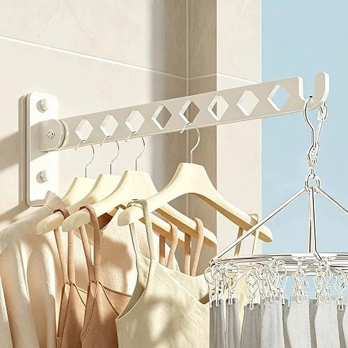 STEEL CLOTHES FOLDING HANGER 8 BATHROOM HOOKS FOR HOME Brand no brand