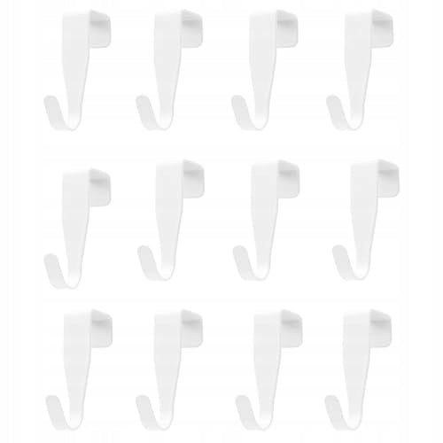 STEEL DOOR HOOKS 12PCS WHITE COLORFUL CLOTHES HANGERS Brand no brand