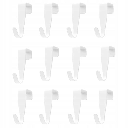 STEEL DOOR HOOKS 12PCS WHITE COLORFUL CLOTHES HANGERS