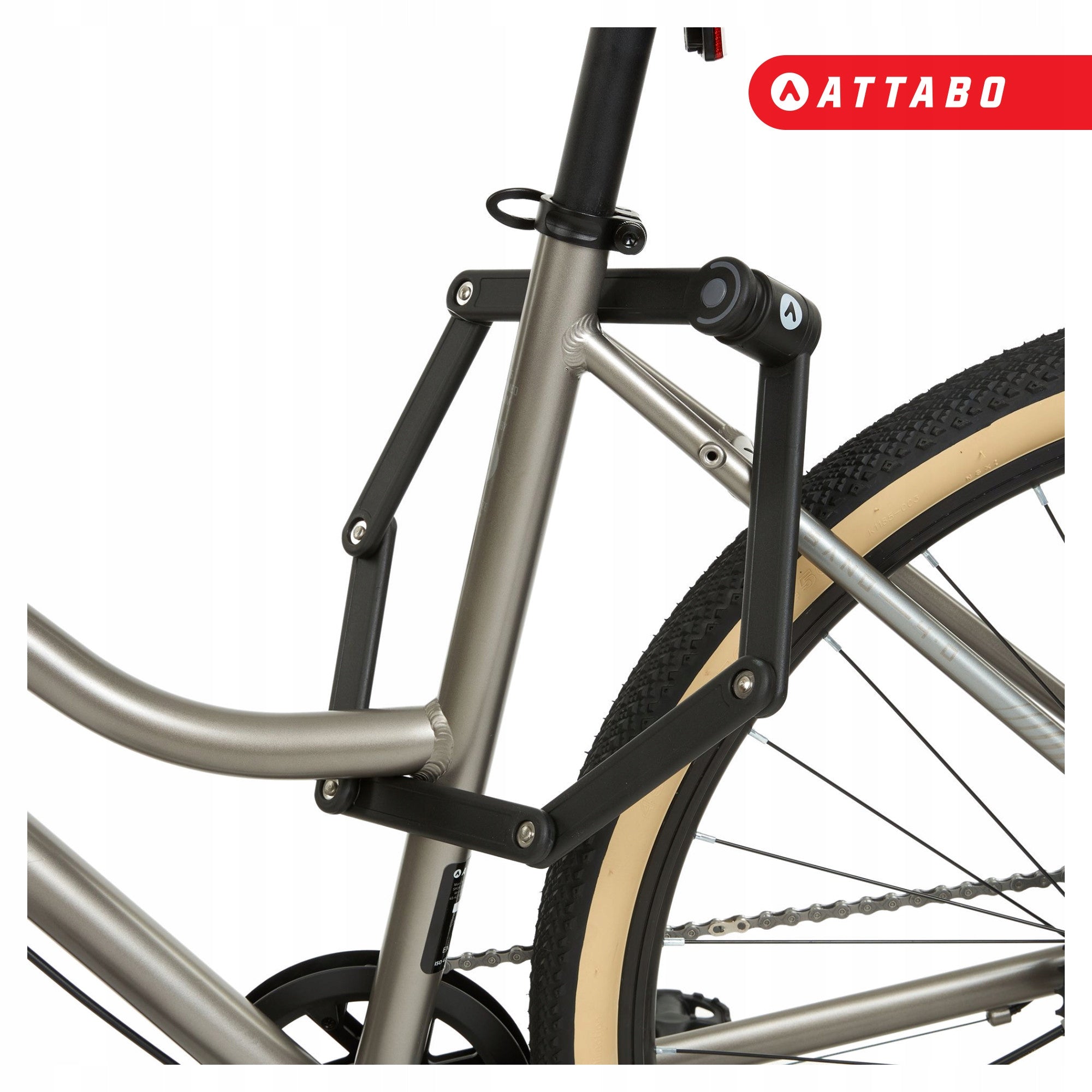 STEEL FOLDING BICYCLE CLASP SECURITY ATTABO FOR KEY F.84 cm Lock type key lock