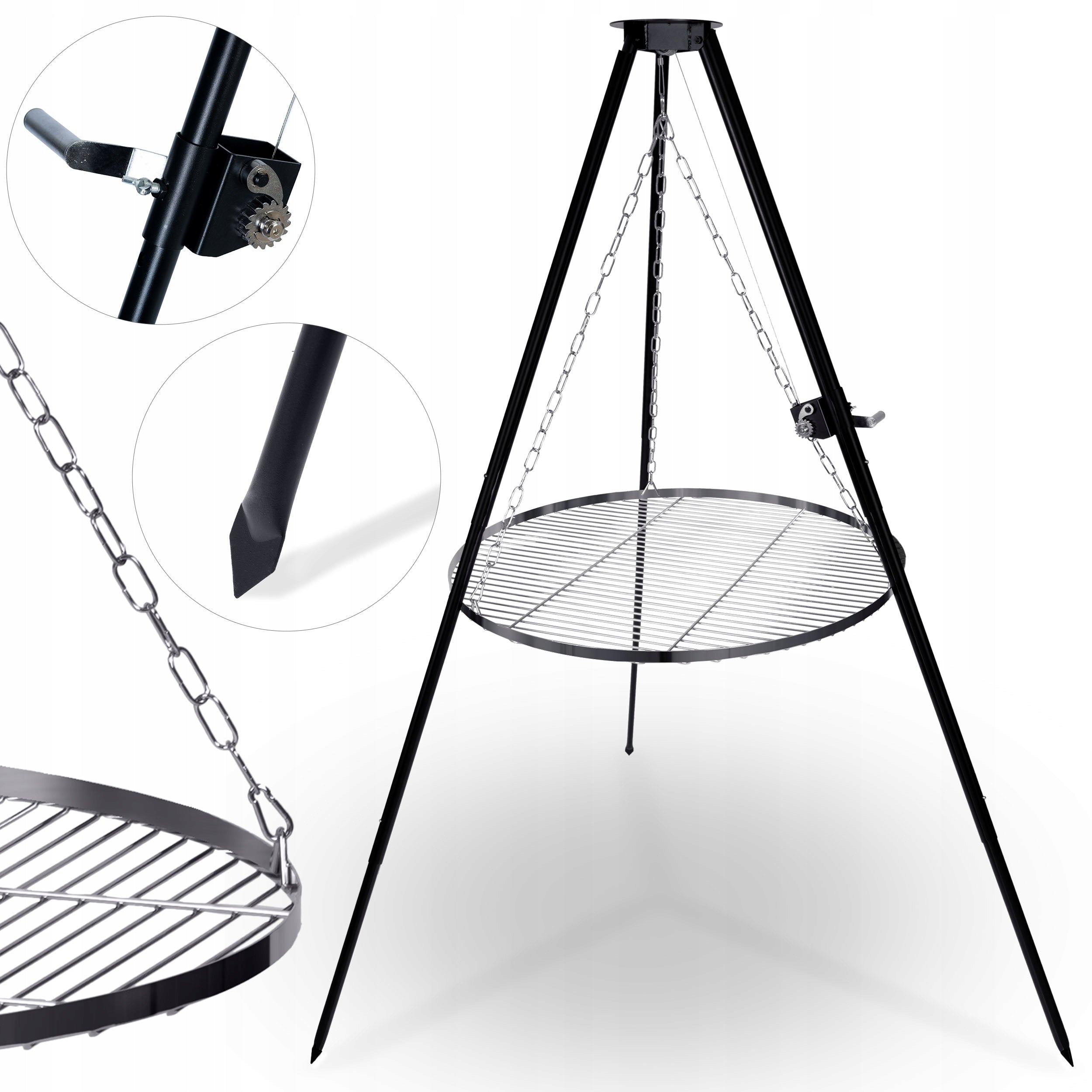 STEEL GRILL GRATE FOR FIREPLACE 80cm TRIPOD LARGE SOLID GARDEN FIREPLACE