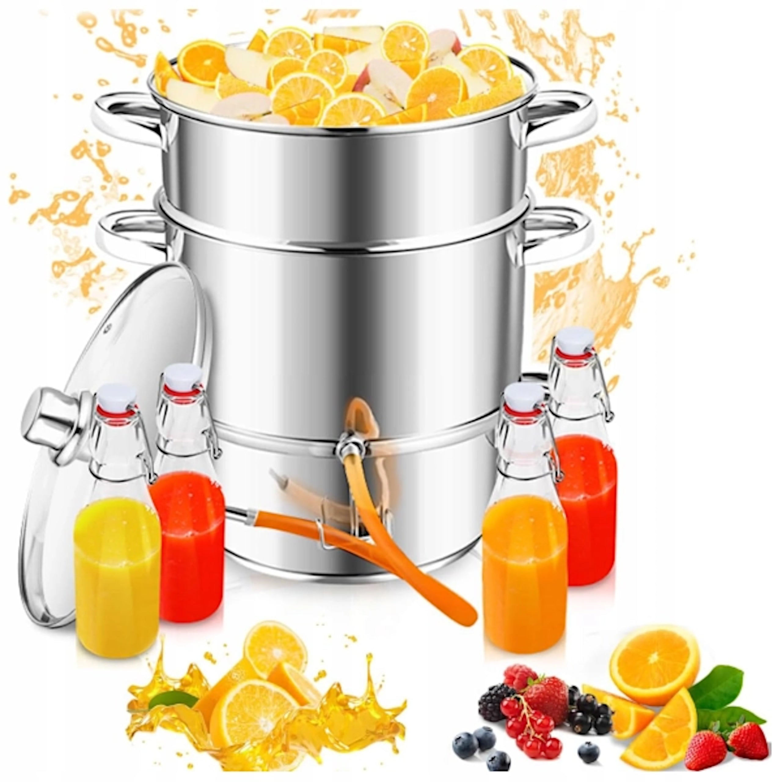 STEEL JUICER ZILNER 8 l SILVER INDUCTION