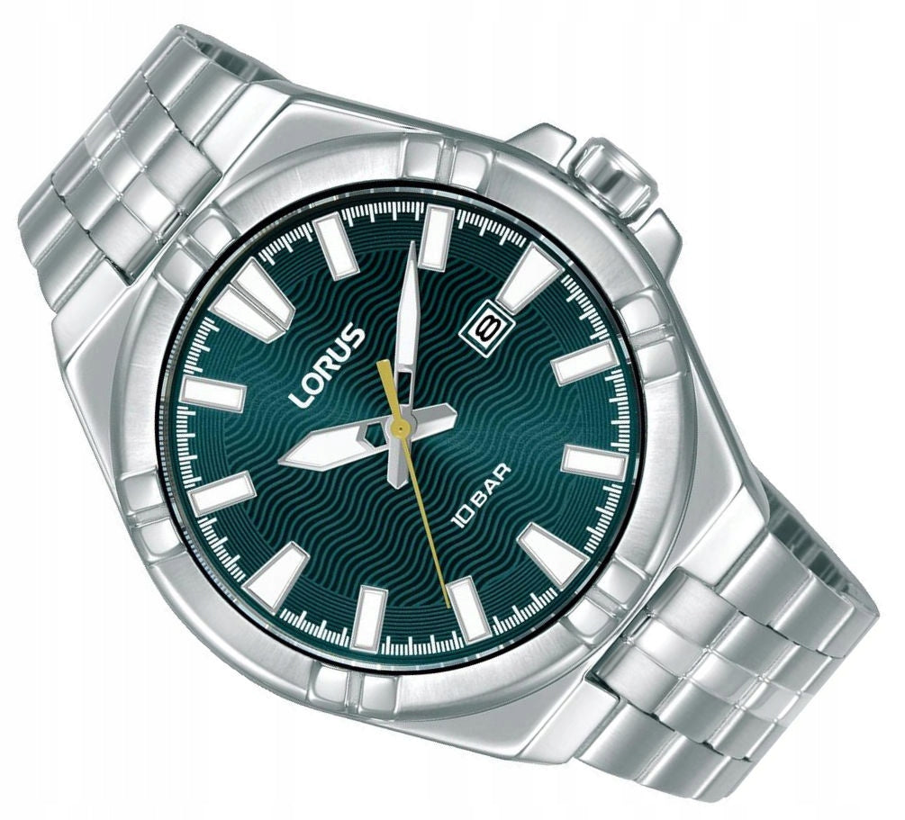 STEEL MEN'S WATERPROOF SPORTS WATCH LORUS RH977RX9 100M DATE