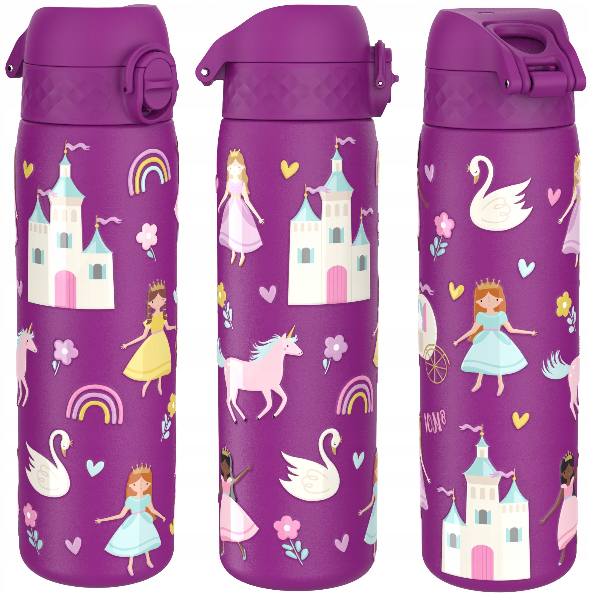 STEEL SEALED LIGHT WATER BOTTLE FOR GIRLS SCHOOL PRINCESS ION8 0,6 L
