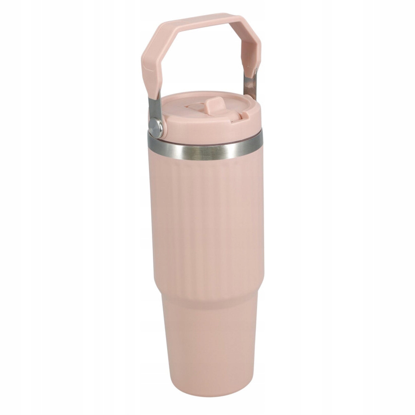 STEEL THERMOS WITH HANDLE 900 ML PINK DOUBLE INSULATION