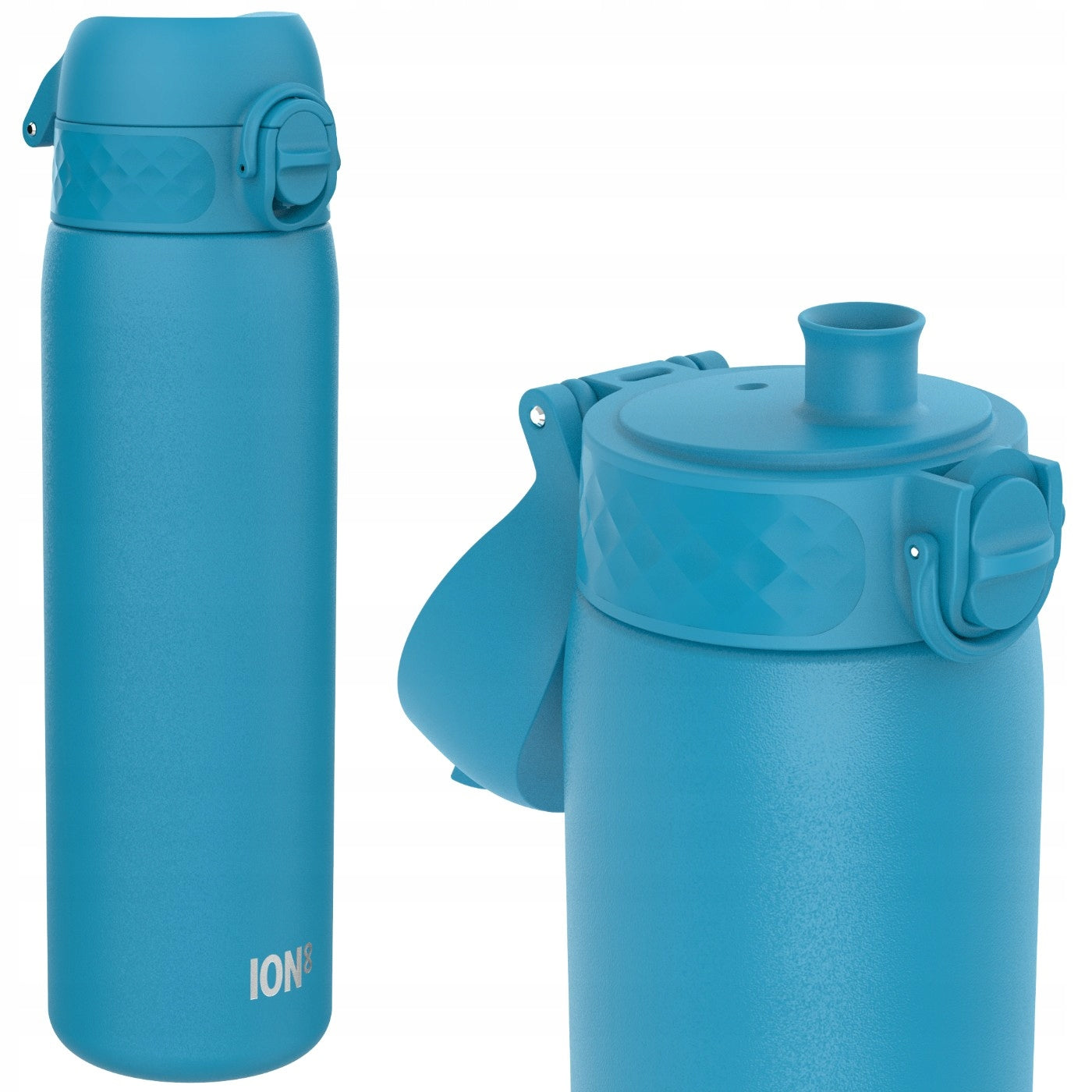 STEEL WATER BOTTLE -ATEST PZH- STAINLESS ELEGANT BLUE ION8 0,6 l 600 ml