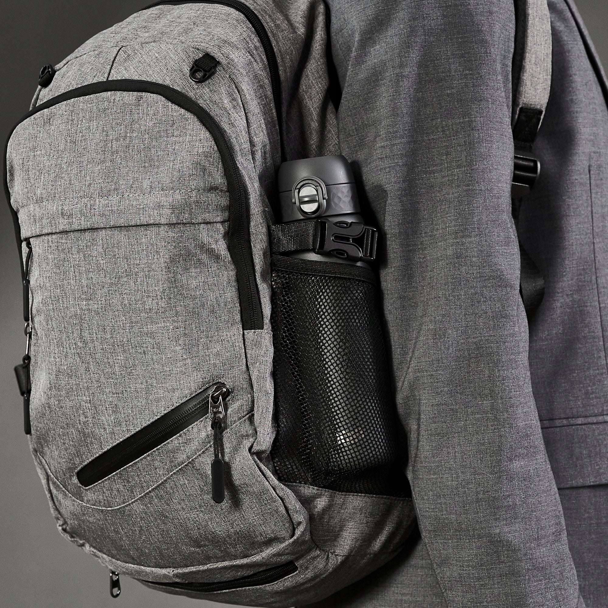 STEEL WATER BOTTLE - PZH CERTIFICATE - GREY YOUTH GARNET ION8 0,6 l 600 ml Manufacturer code I8SS600GRY