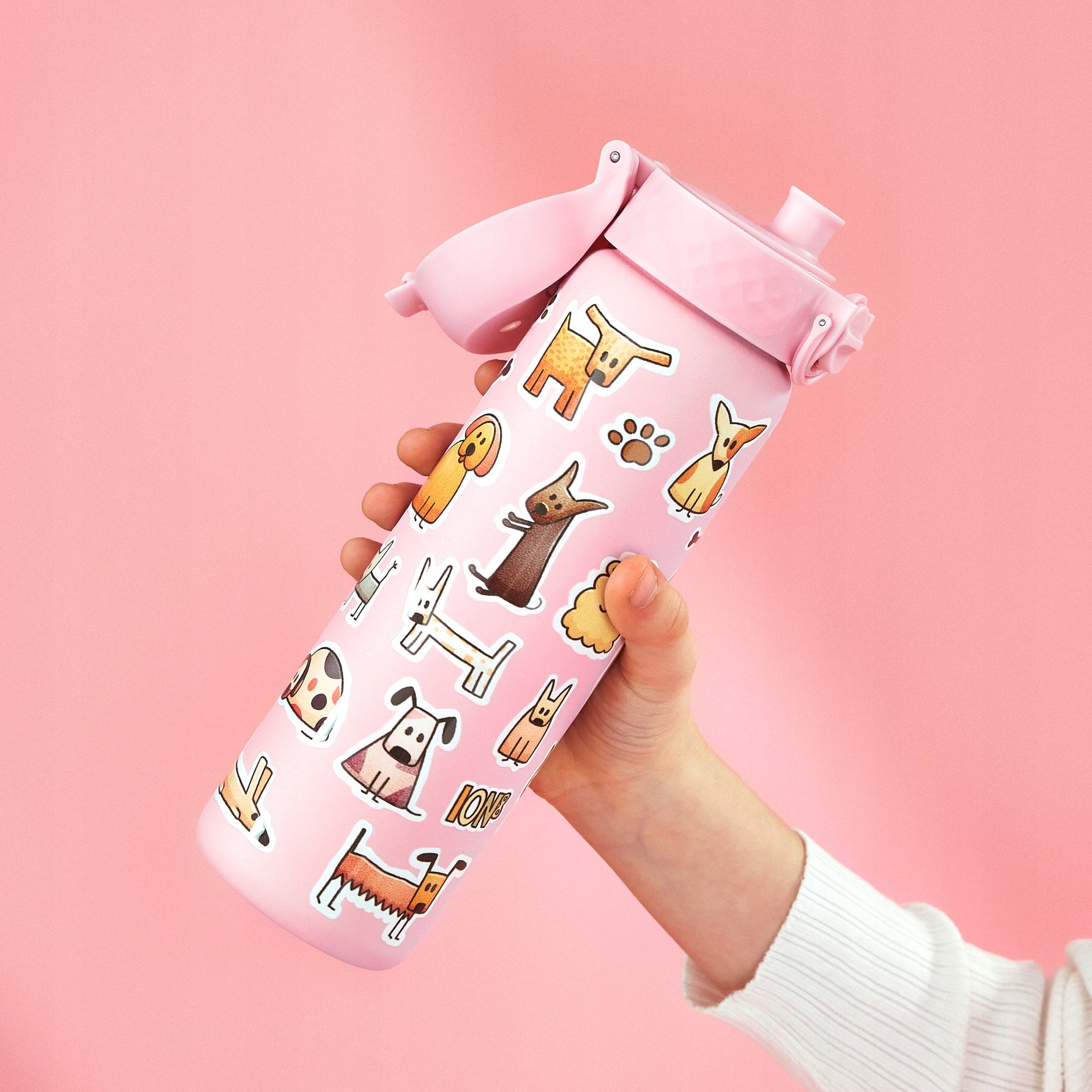 STEEL WATER BOTTLE - PZH CERTIFICATE - STAINLESS DOGS DOG ION8 0,6 L 600 ml Packaging status original