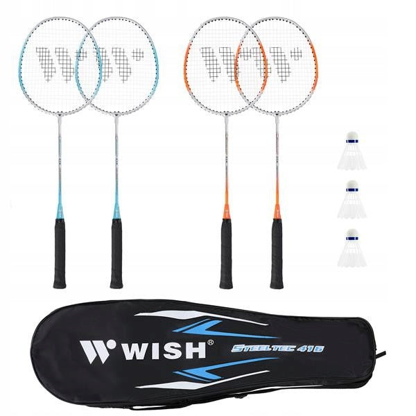 STEELTEC 416K SADA RAKET NA BADMINTON WISH Kind cover racket set with shuttlecock