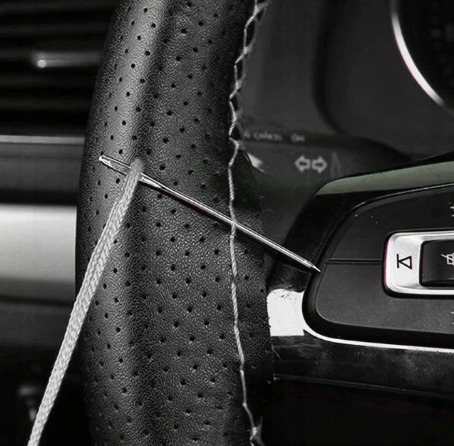 STEERING WHEEL COVER BLACK PERFORATED NIC GRAY STEERING WHEEL COVER Packaging status original