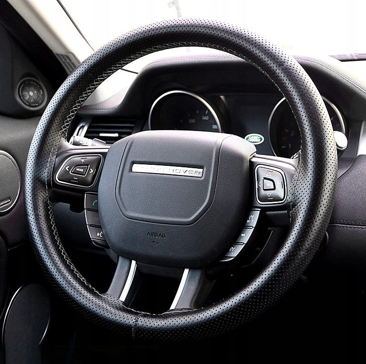 STEERING WHEEL COVER, BLACK PERFORATED STEERING WHEEL COVER. Product weight with unit packaging 0.1 kg