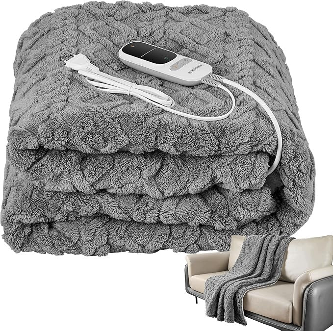 STEINBORG ELECTRIC HEATING BLANKET 180X130 CM 9 LEVELS TIMER GREY