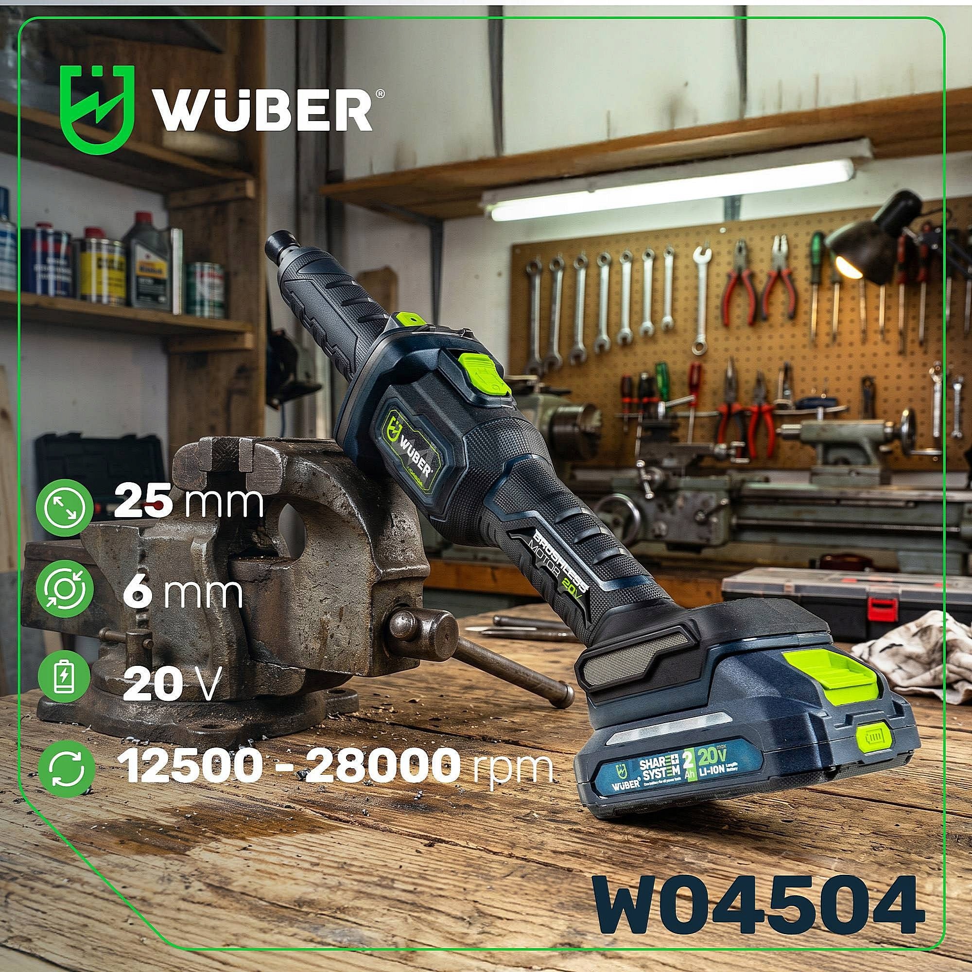STEM GRINDER SIMPLE CORDLESS MULTIFUNCTIONAL WUBER 20V STRONG Packaging status original