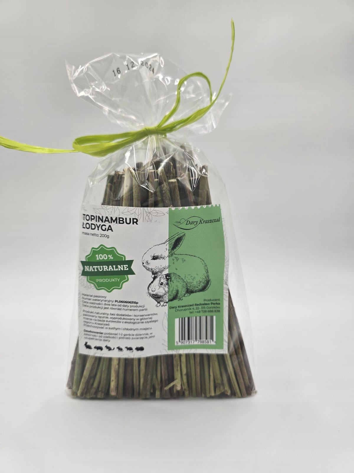 STEM TOPINAMBURU FOR RABBIT RODENTS NATURAL HERBS DELICACY 200G Brand Dary Kraszczad