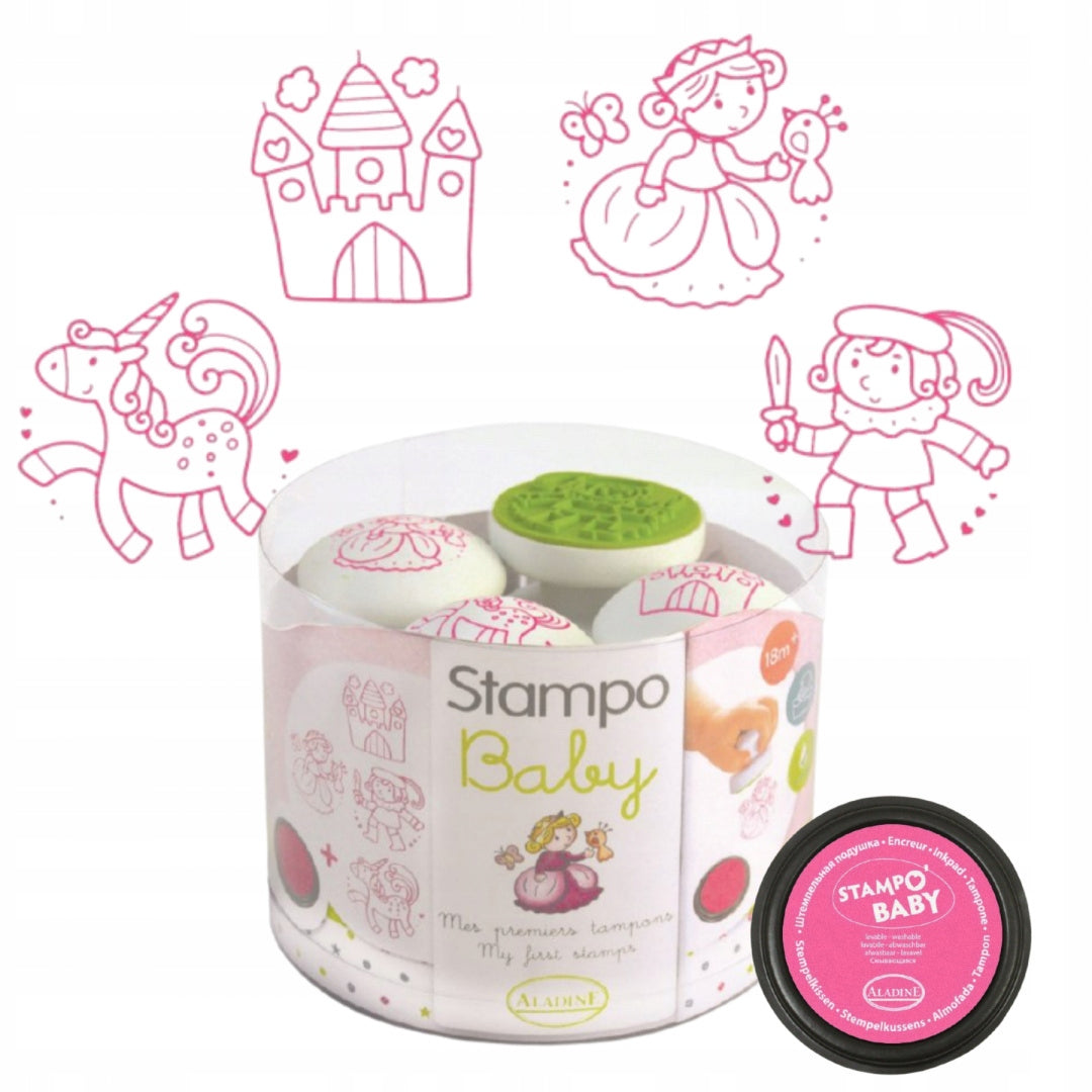 Stempelset Aladdin Stampo Minos 10-tlg. Fee mit schwarzem Stempelkissen 