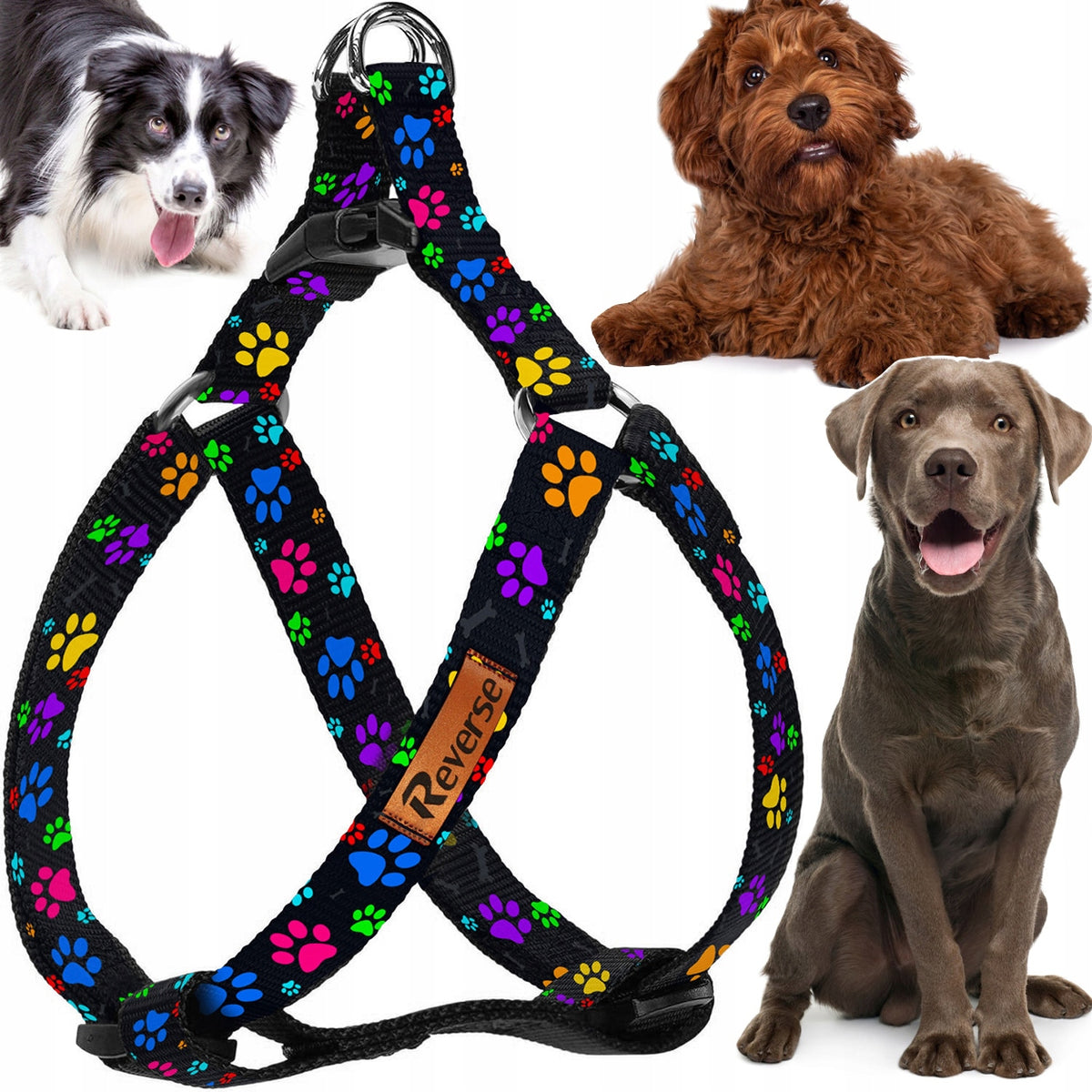STEP IN HARNESS FOR DOG ADJUSTABLE STRONG PRESSURE-FREE COMFORTABLE DECENT ros. M