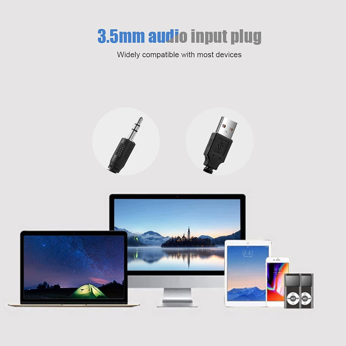 STEREO SOUNDBAR 3D USB 3,5MM WIRED FOR LAPTOP TV COMPUTER