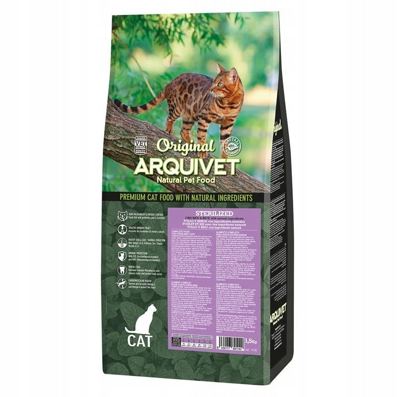 STERILIZED CAT FOOD PREMIUM CHICKEN AND RICE WEIGHT CONTROL 1,5 kg Manufacturer code 8435117891142