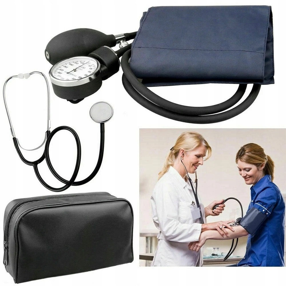 STETHOSCOPE WITH MANUAL BLOOD PRESSURE MONITOR PORTABLE IN BLACK
