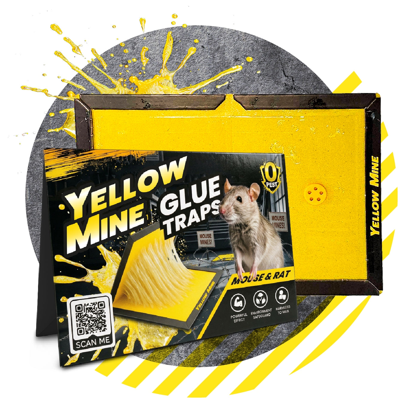 STICK ON MICE RATS STICKY TRAP WITH STRONG GLUE GERBIL STRONG GLUE Packaging status original