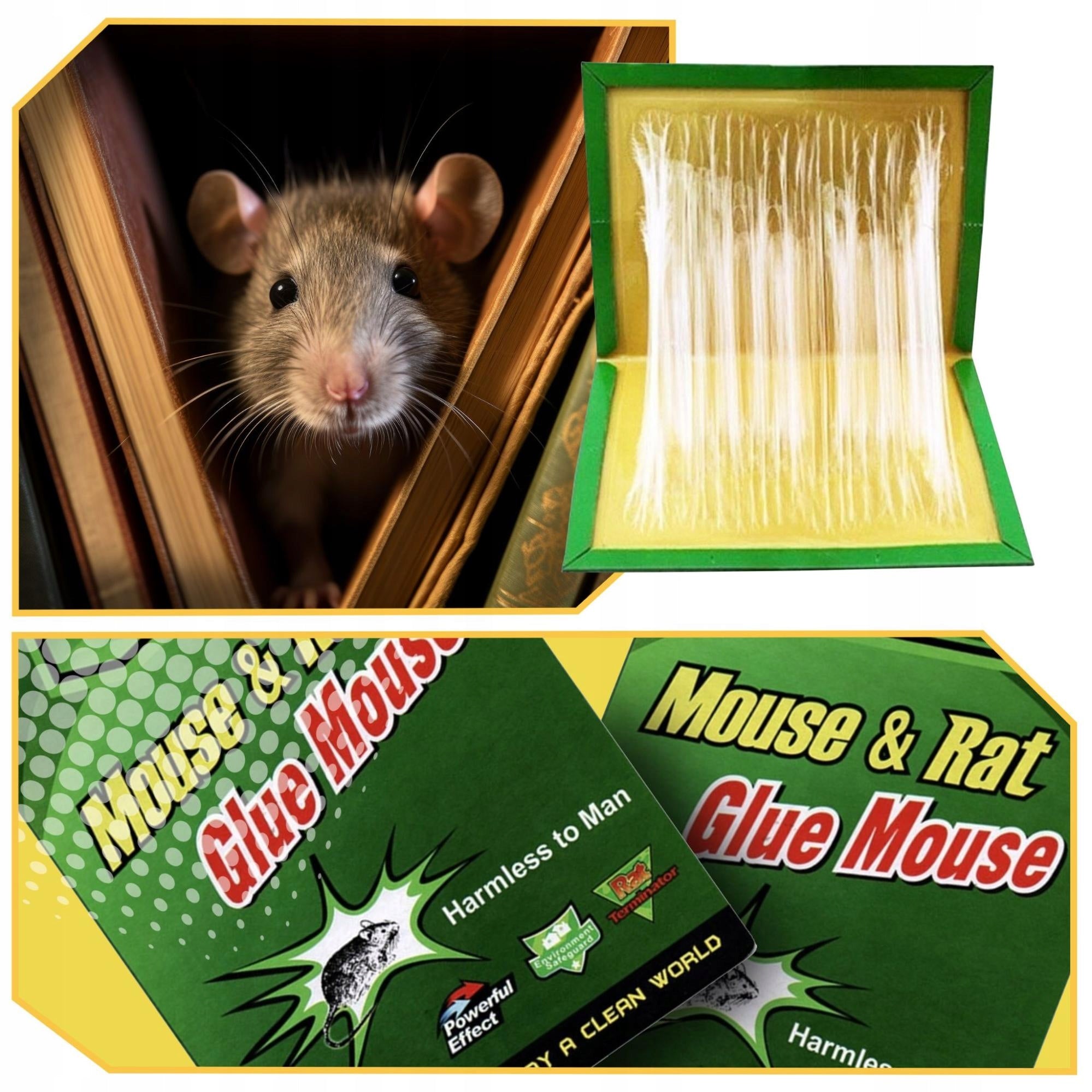 STICK ON MICE RATS TRAP 60x MOUSE PAW STRONG ADHESIVE AROMA Brand Lewer