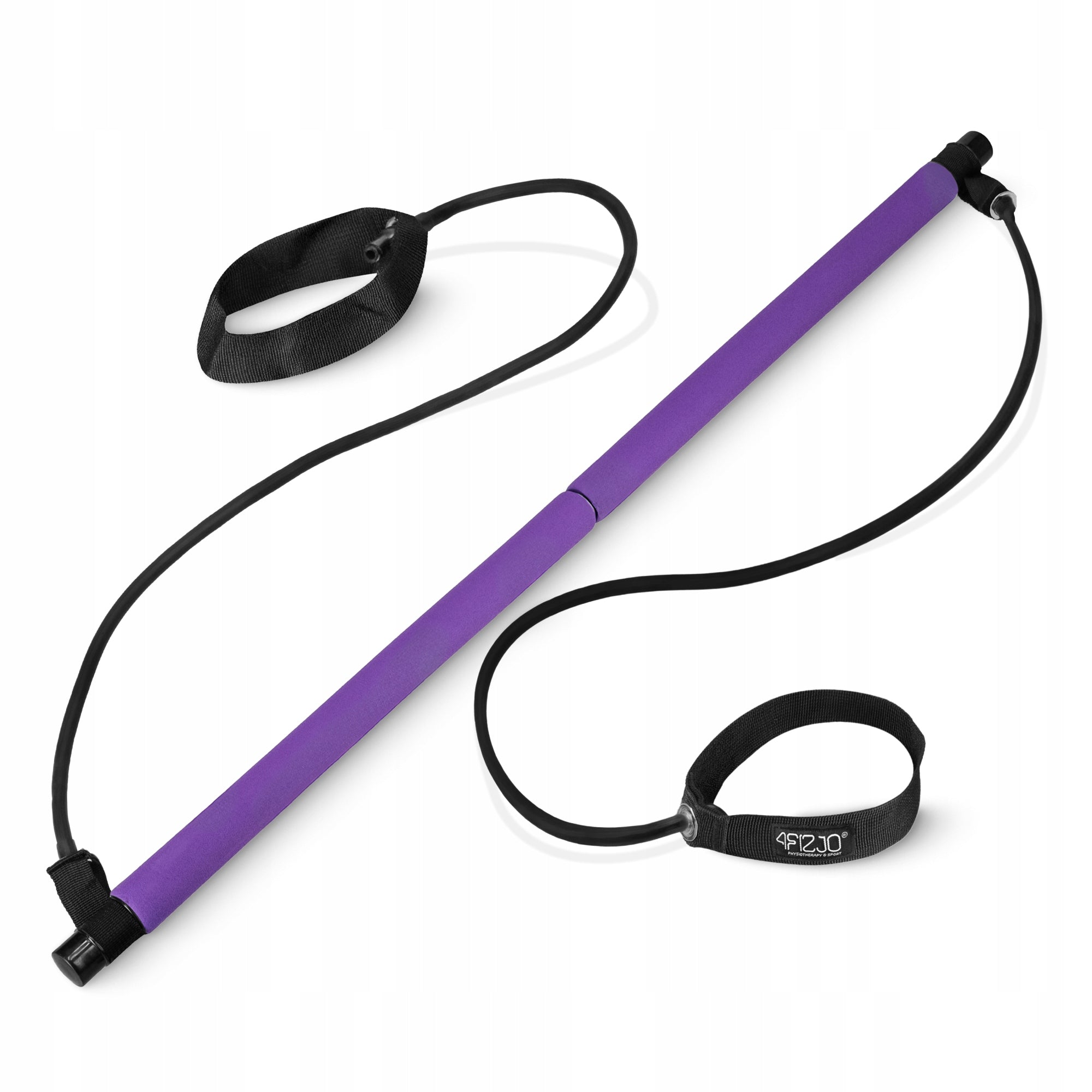 STICK TRAINING BAR WITH EXPANDERS FOR PILATES FITNESS RUBBER LOAD Length 90 cm