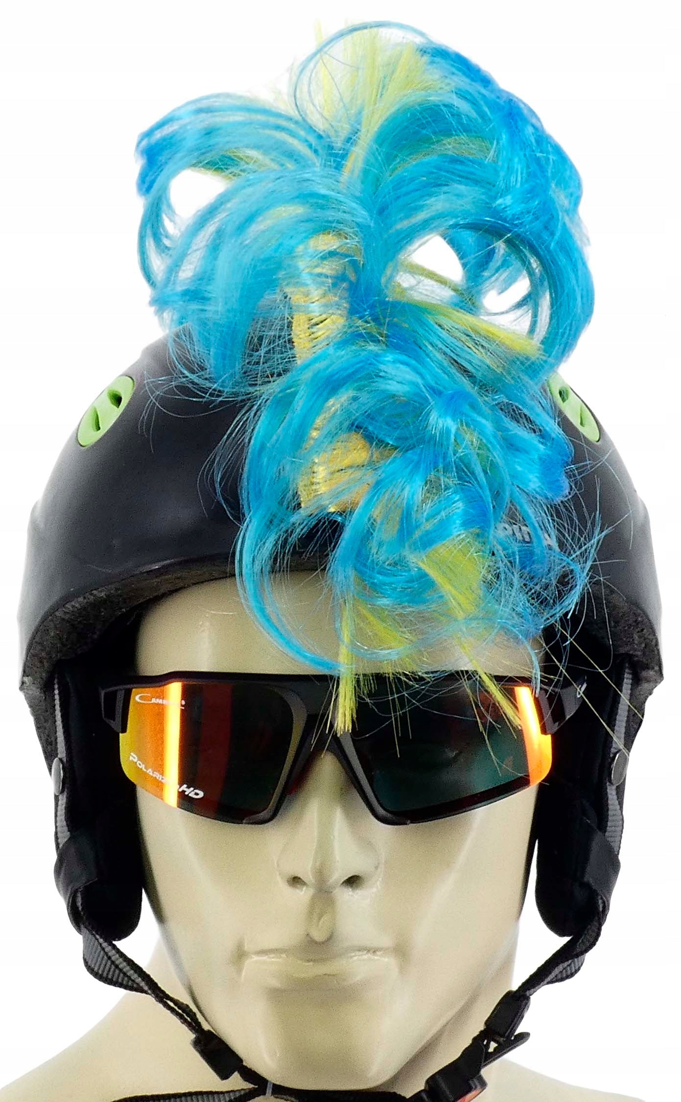 STICKER DECORATIVE DECORATION MOHAWK FOR MOTORCYCLE HELMET BICYCLE BLUE F Packaging status original