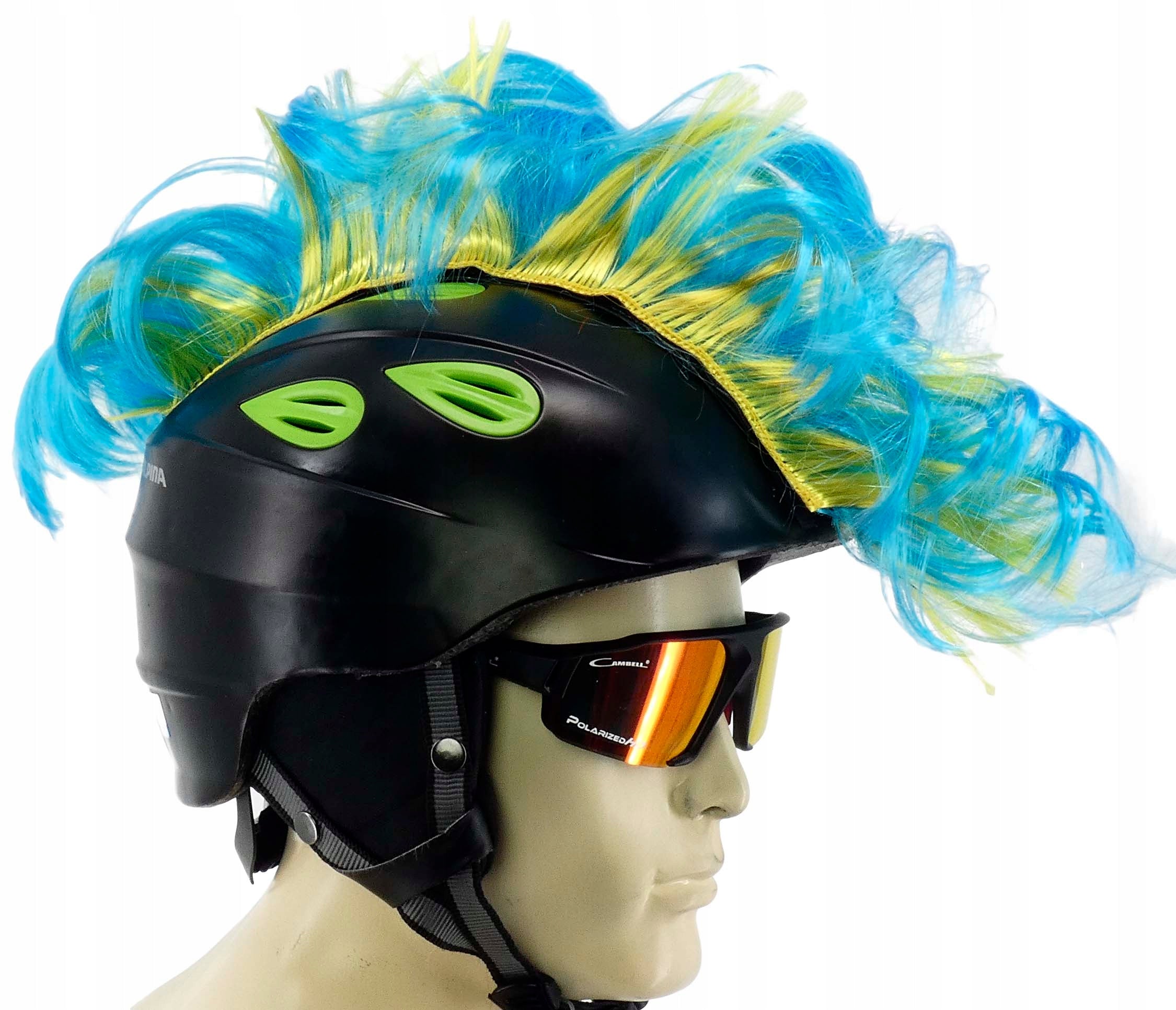 STICKER DECORATIVE DECORATION MOHAWK FOR MOTORCYCLE HELMET BICYCLE BLUE F