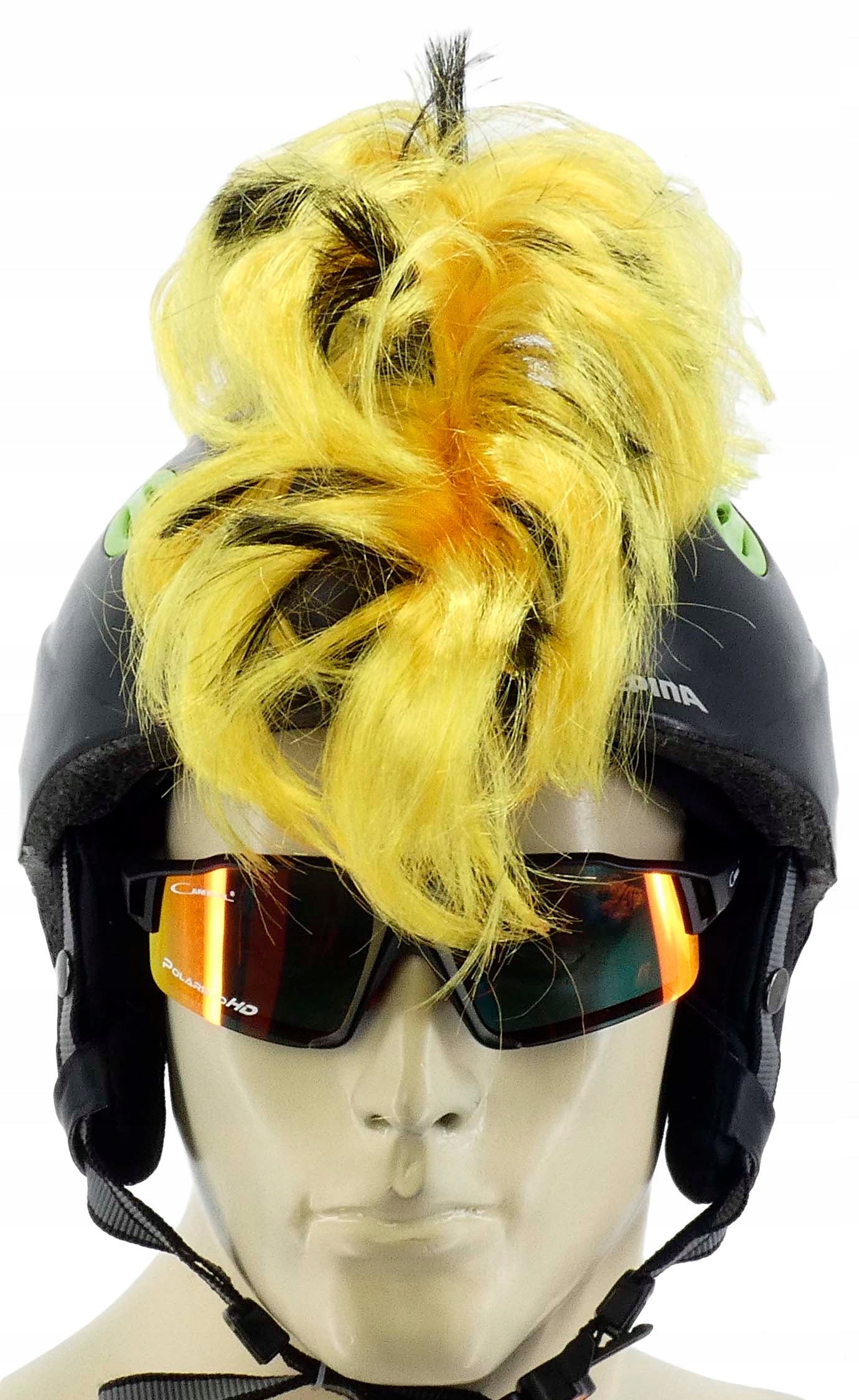 STICKER DECORATIVE MOHAWK COVER FOR MOTORCYCLE HELMET CAMBELL YELLOW FURR Packaging status original