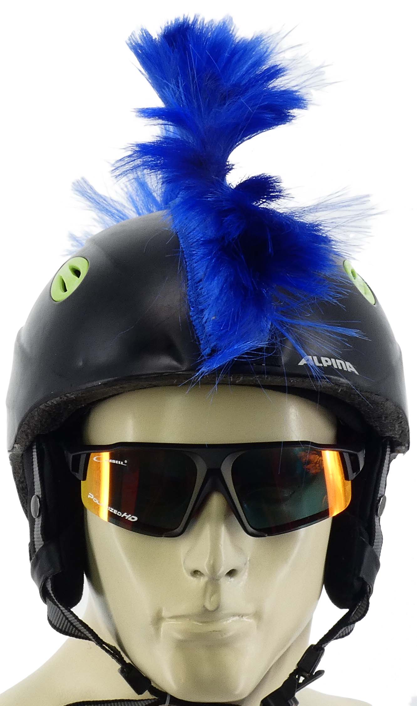 STICKER DECORATIVE MOHAWK OVERLAY FOR MOTORCYCLE HELMET NAVY BLUE ORNAMENT F Packaging status original