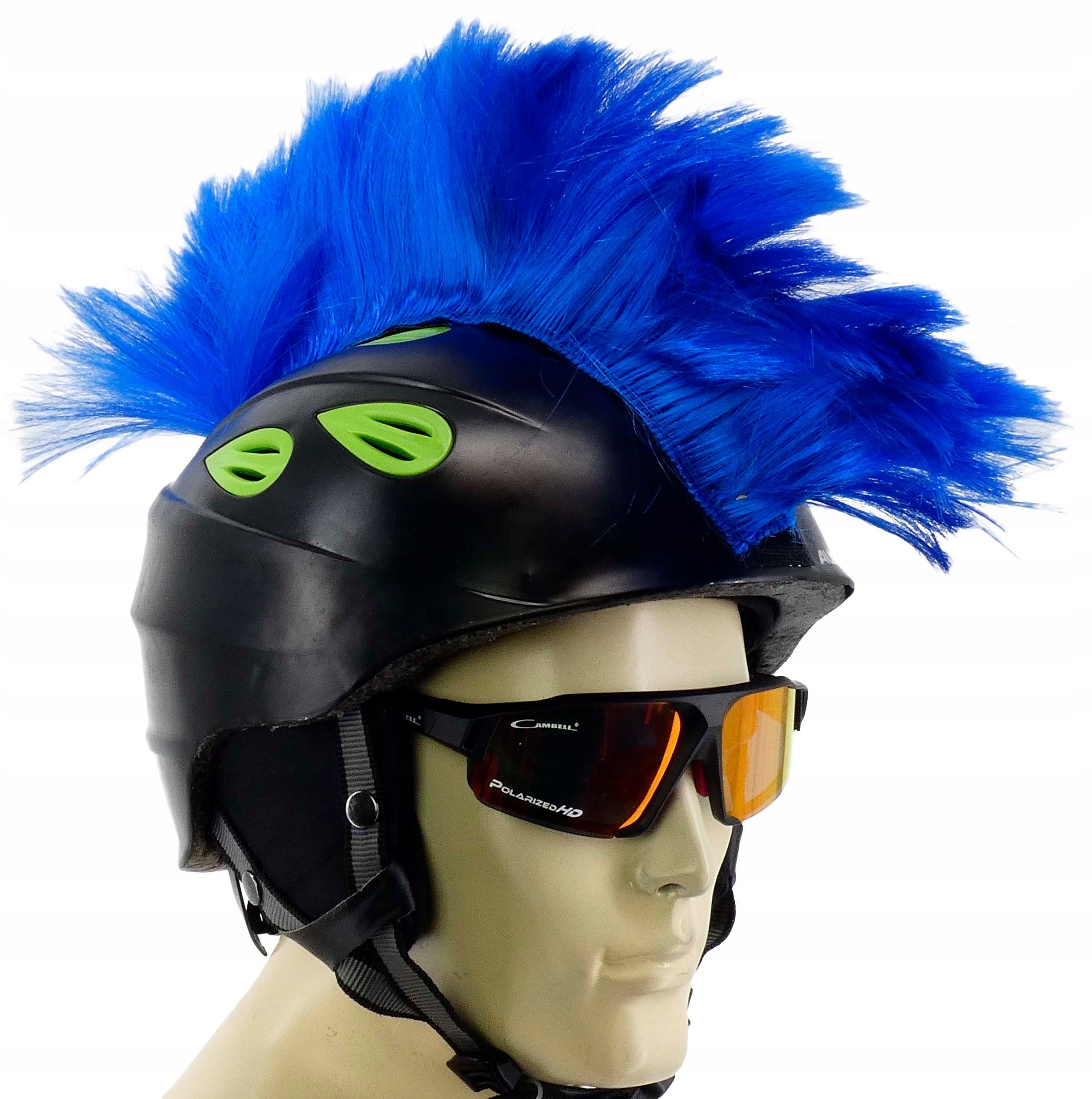 STICKER DECORATIVE MOHAWK OVERLAY FOR MOTORCYCLE HELMET NAVY BLUE ORNAMENT F