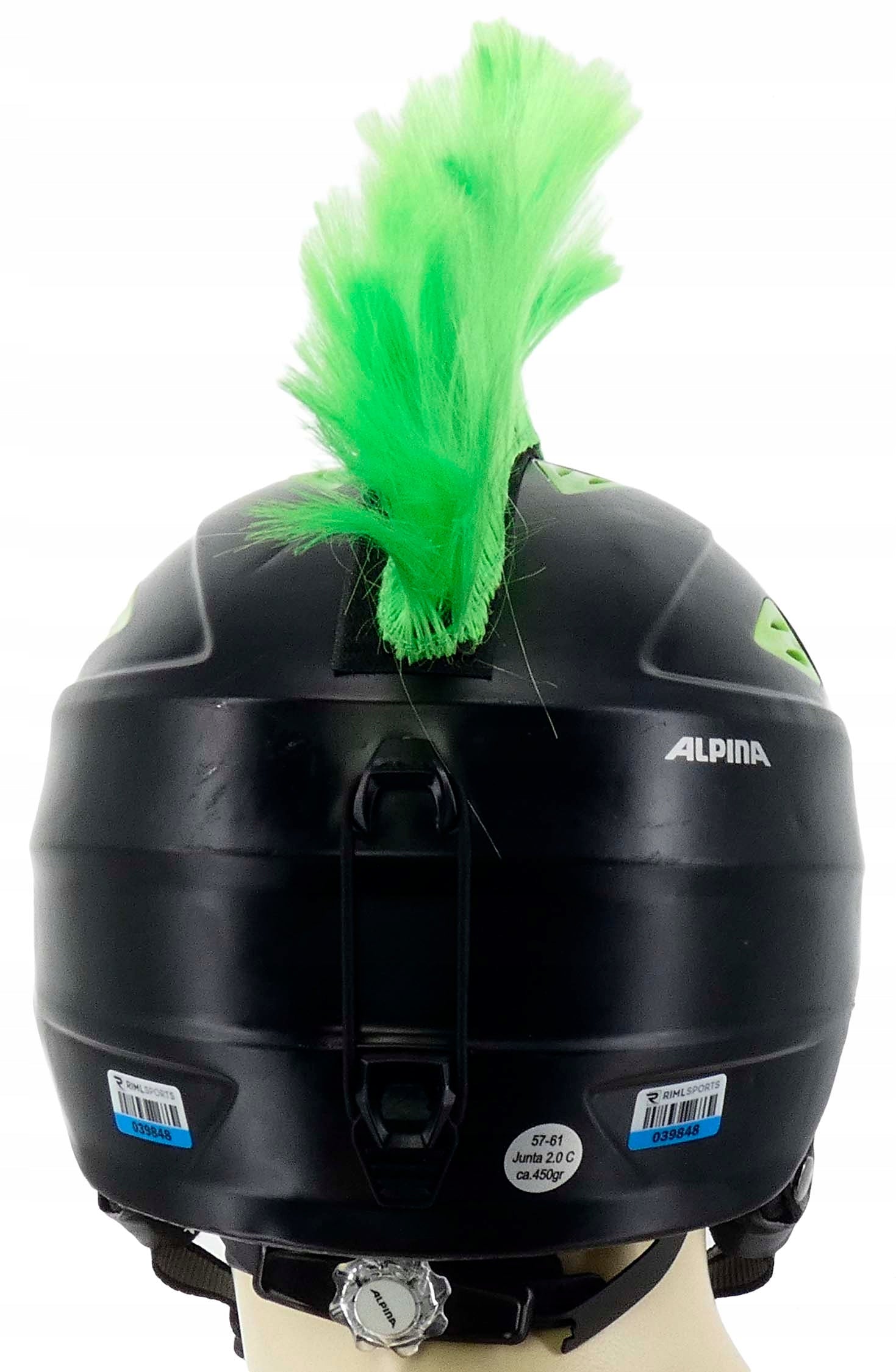 STICKER DECORATIVE OVERLAY MOHAWK GREEN FOR MOTORCYCLE HELMET 30x10 CM F Manufacturer no brand