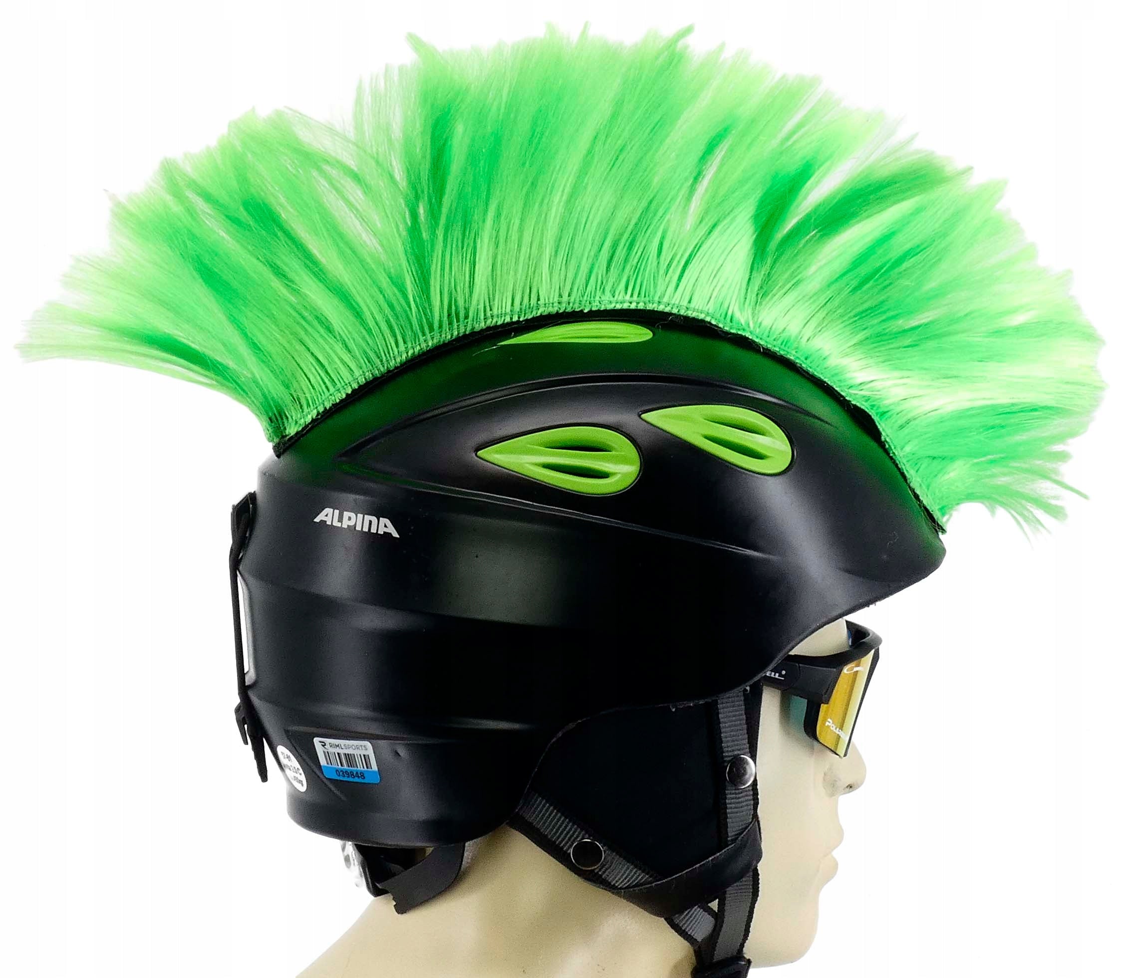 STICKER DECORATIVE OVERLAY MOHAWK GREEN FOR MOTORCYCLE HELMET 30x10 CM F Packaging status original