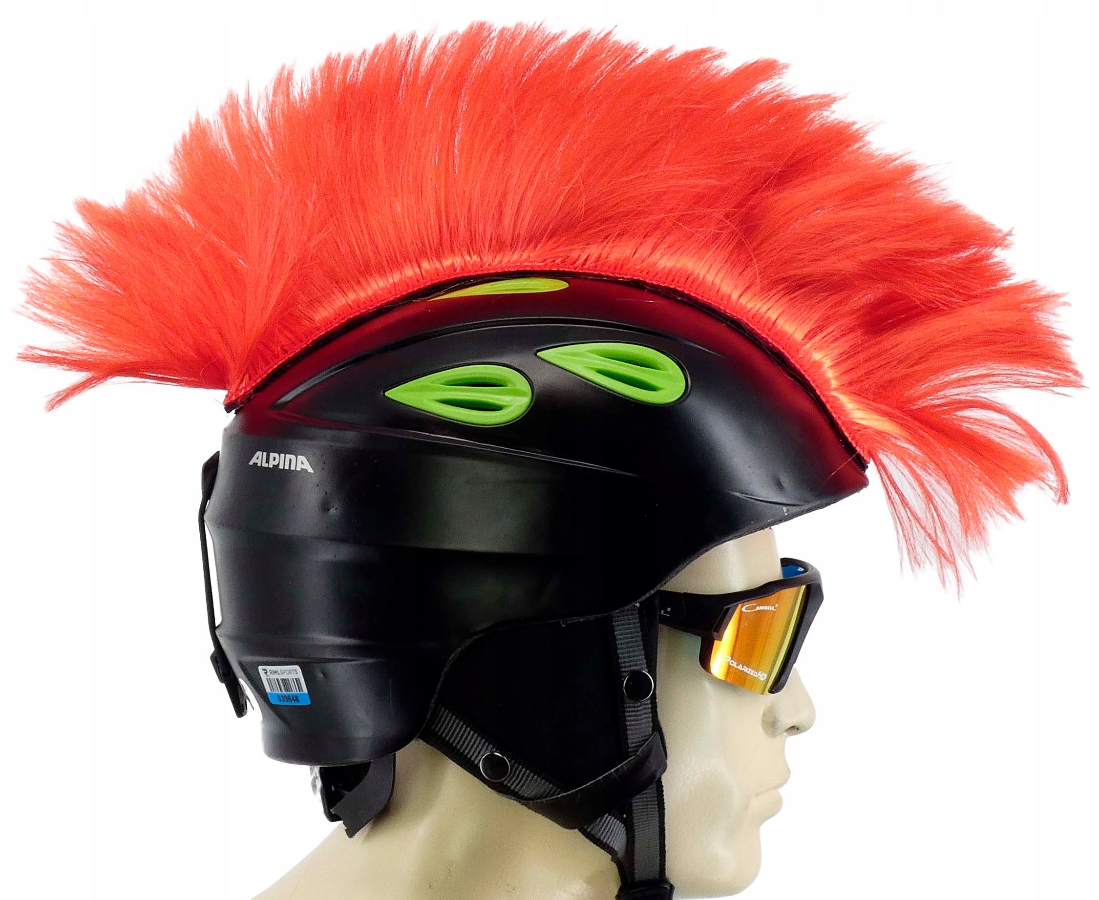 STICKER DECORATIVE OVERLAY MOHAWK RED FOR MOTORCYCLE HELMET UNISEX F Manufacturer no brand