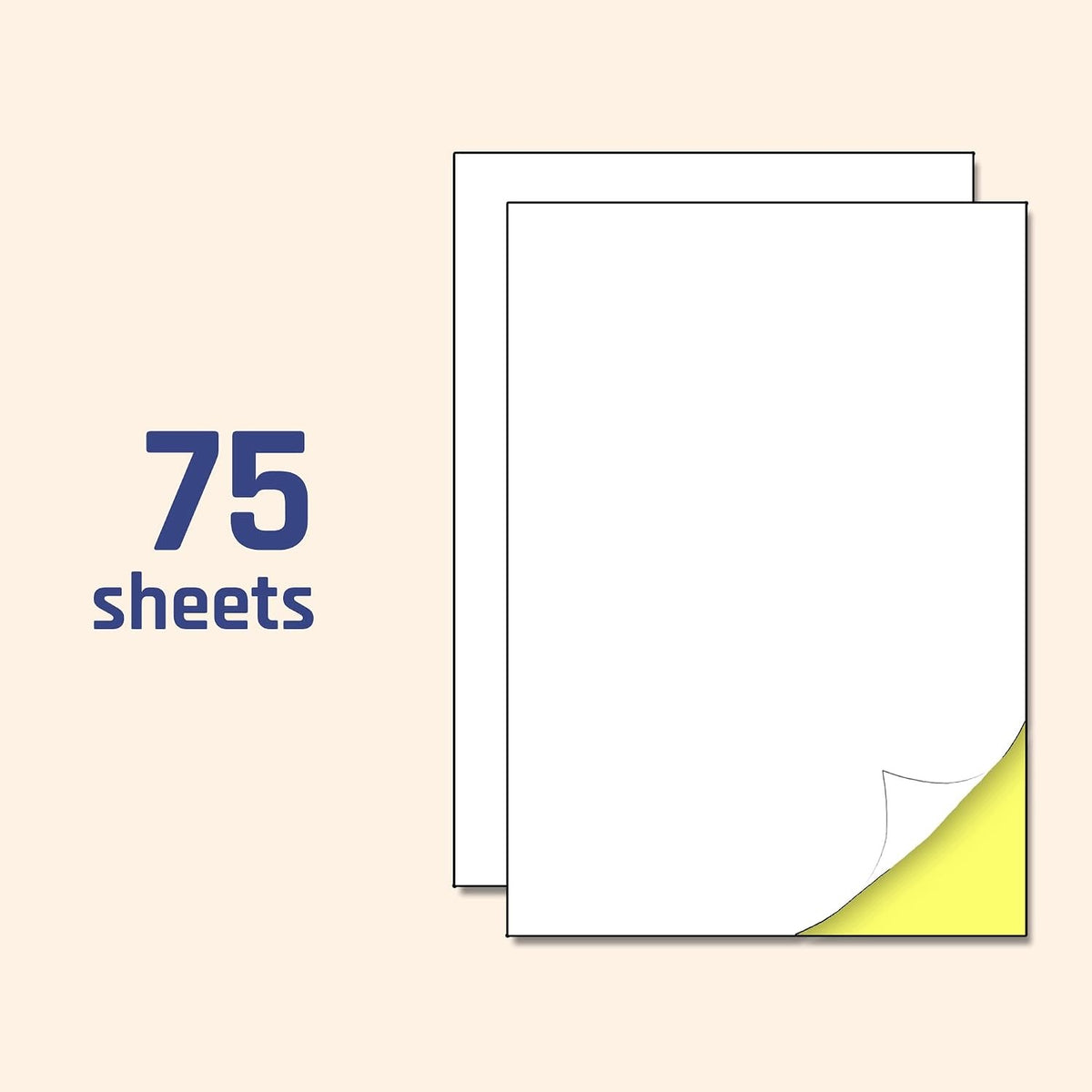 STICKER PAPER A4 SELF-ADHESIVE 75 SHEETS WHITE LABELS Manufacturer code PAPIER NAKLEJKOWY A4 SAMOPRZYLEPNY ETYKI