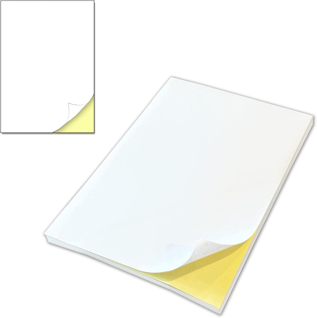 STICKER PAPER A4 SELF-ADHESIVE FOR PRINTER 15 SHEETS WHITE LABELS