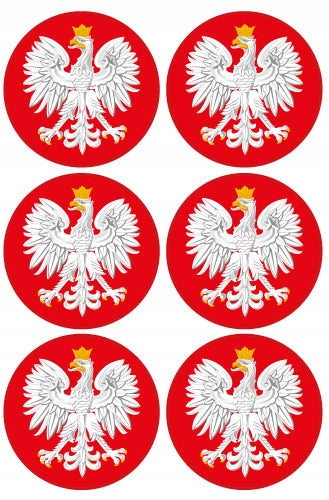STICKER eagle emblem round 6szt.ZW