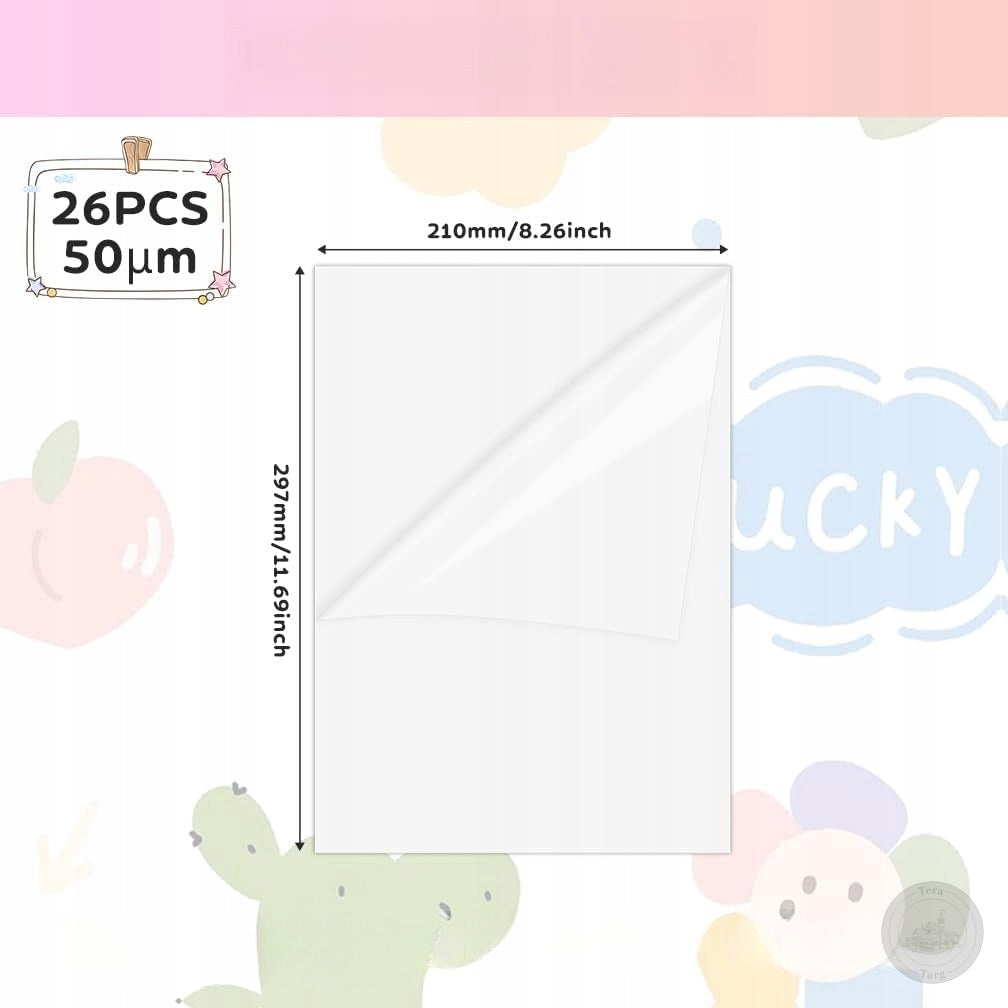 STICKERS A4 SELF-ADHESIVE PAPER TRANSPARENT WATERPROOF 26 SHEETS FLASH Manufacturer code NAKLEJKI A4 PAPIER SAMOPRZYLEPNY PRZEZROCZYST