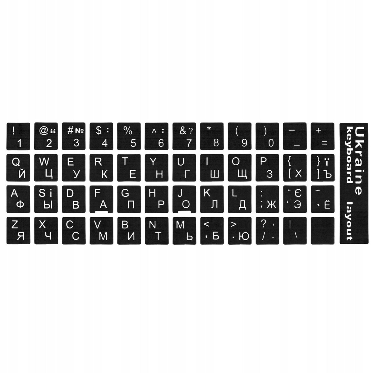 STICKERS FOR LAPTOP KEYBOARD PC QWERTY UKRAINIAN STICKERS LETTERS