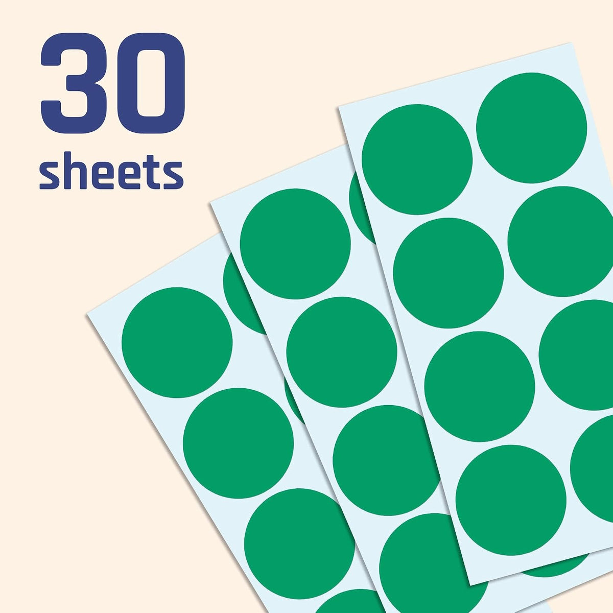 STICKERS GREEN ROUND 50MM 240 PIECES SELF-ADHESIVE Manufacturer ST
