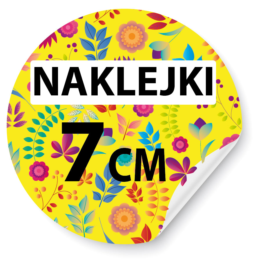 STICKERS, LABELS With logo Companies round 7cm 100pcs
