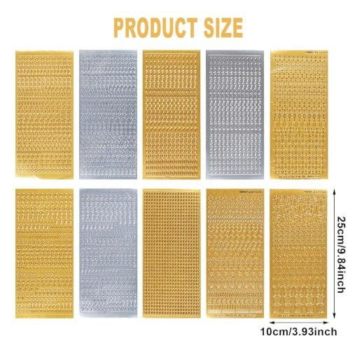 STICKERS SELF-ADHESIVE GOLD NUMBERS LETTERS FOR CANDLES GIFT COMMUNION 10 ARKUS Manufacturer code Producent niezależny
