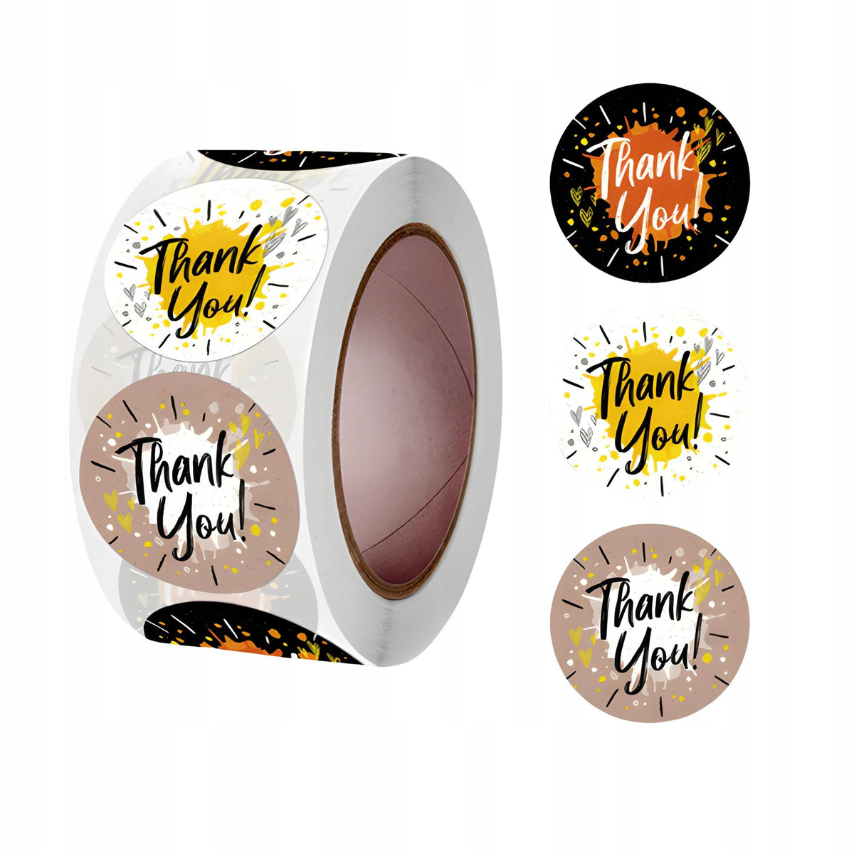 STICKERS THANK YOU DECORATIVE LABELS ROUND 25MM THANK YOU MIX 500 PIECES Brand NailStyl