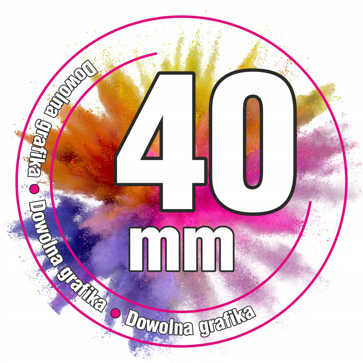 STICKERS WITH LOGO foil flash monomer diameter 40mm 500 pcs stickers LOGO