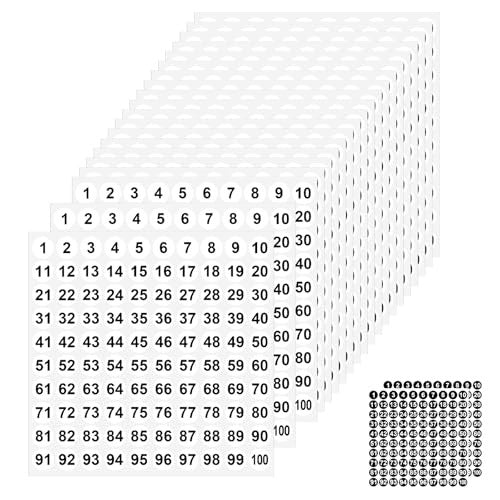 STICKERS WITH NUMBERS 1 100 SELF-ADHESIVE DIGITAL LABELS 5200 PCS Manufacturer code Nieoznaczona
